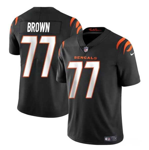 Youth Cincinnati Bengals #77 Trent Brown Black Vapor Untouchable Limited Stitched Jersey Dzhi